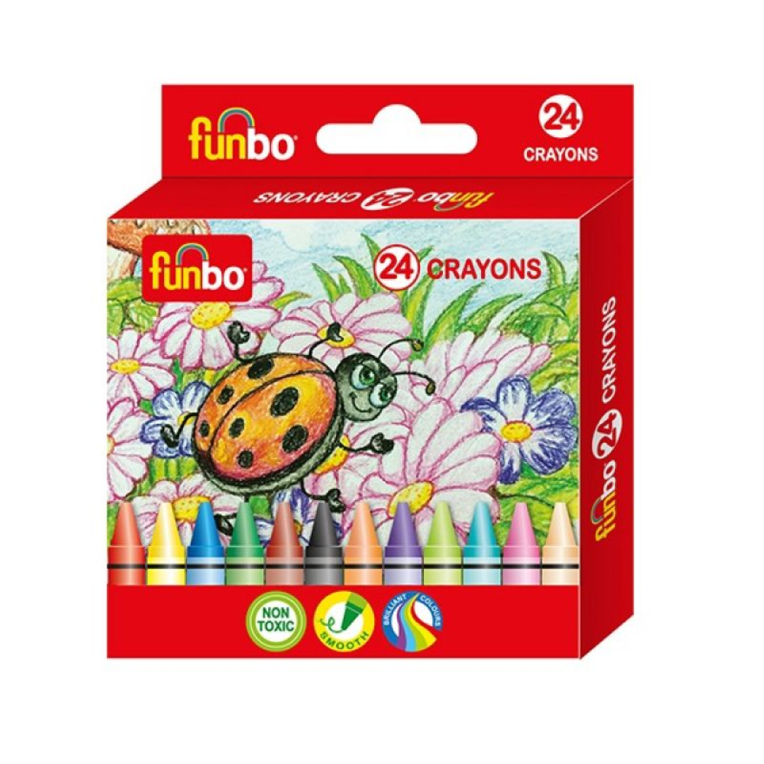 Funbo Crayons Pack of 24 Colors FO-CR-24